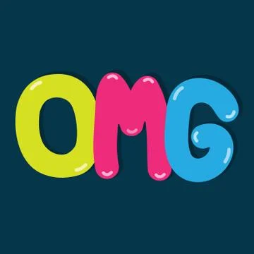OMG, comic vector design. Stock Illustration