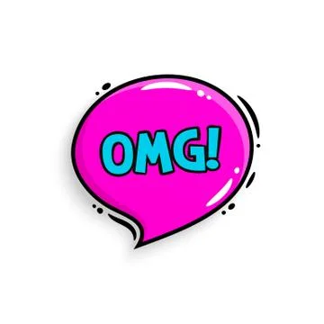OMG concept. Comic speech bubble, banner, poster and sticker. Vector. Stock Illustration