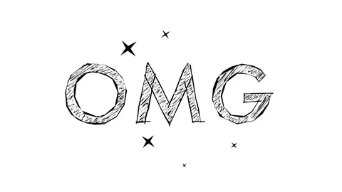 Omg Letters Scribble Animation. Video stock 172239146