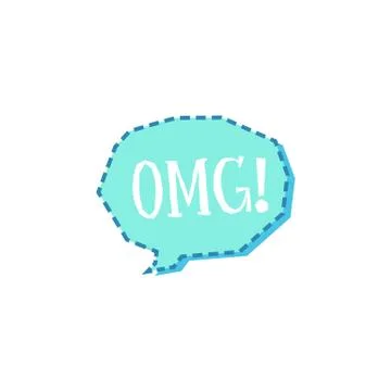 OMG! phrase in comic books speech bubble cartoon vector illustration isolated. Stock Illustration