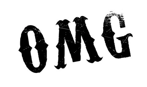 Omg rubber stamp Stock Illustration