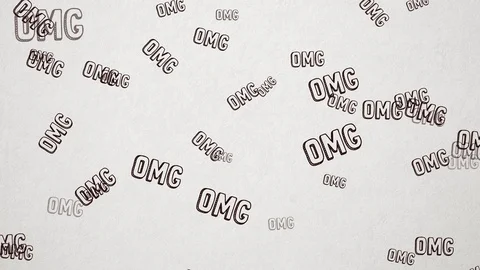 OMG Scribbled  On Old White Paper. Seamless loop, 1080p, 60fps Stock Footage 111375122