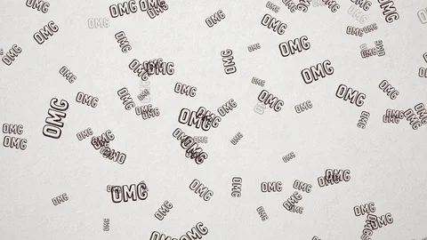 OMG Scribbled  On Old White Paper. Seamless loop, 1080p, 60fps Stock Footage 111375137