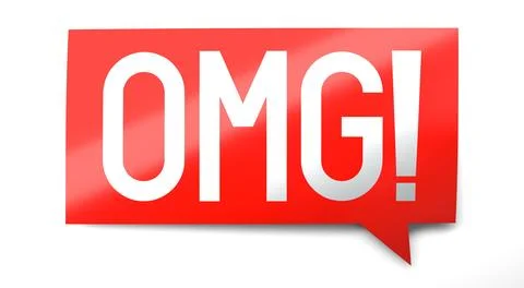 Omg - speach bubble - 3D illustration Stock Illustration