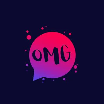 OMG text vector art Stock Illustration