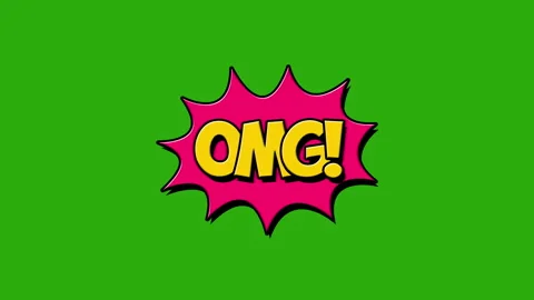 Omg word animation Comics speech bubbles. Stock Footage 253716230