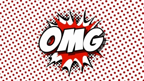 OMG - word speech balloons comic style animation Stock Footage 87248048