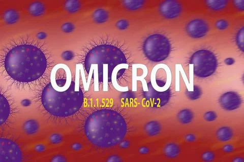 Omicron coronavirus variant. Stock Illustration
