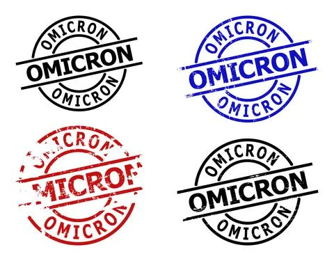 OMICRON Corroded Badges Stock Illustration