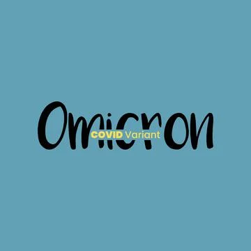 Omicron Covid-19 variant typography text vector design Stock Illustration
