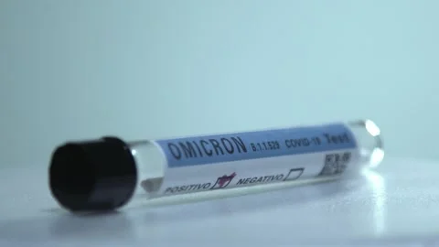 Omicron test positive sars – cov-2 epidemic Stock Footage 167626011