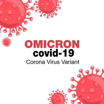 Omicron Variant is new variant of Covid 19 illustration Stock Illustration