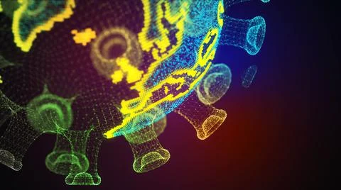 Omicron variant structures The B.1.1.529 spread mutation globe world map. 3d Stock Illustration