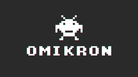 Omikron glitch icon animated. Stock Footage 167841966