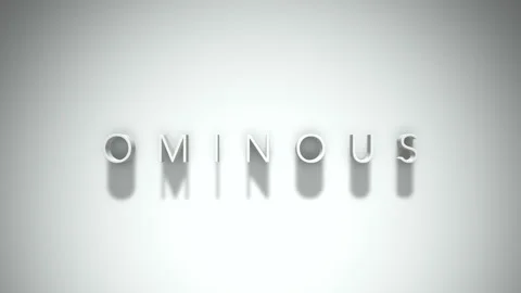Ominous 3D title animation with shadows on a white background Video stock 297670262
