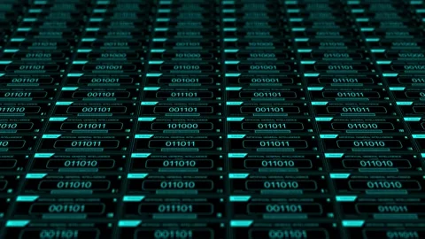 Ominous AGI Inelligence Algorithms Processing - No AI was used to create 3 Stock Footage 320147711