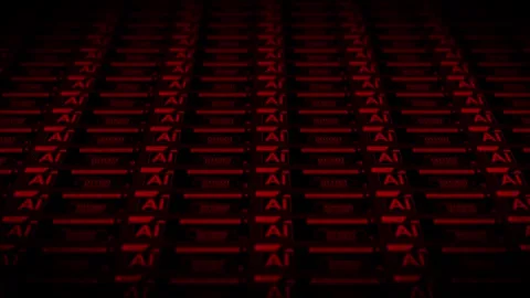 Ominous Artificial Intelligence Algorithms 1 Stock-Footage 320206608