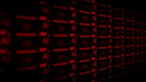 Ominous Artificial Intelligence Algorithms 10 Foto stock