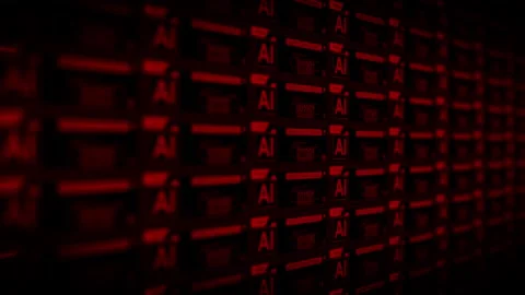 Ominous Artificial Intelligence Algorithms Stock-Footage 320206597