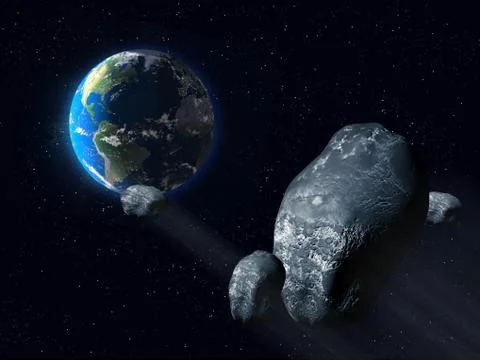 Ominous asteroid Stock Illustration