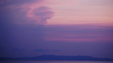 Ominous clouds gather upon a remote island of Palawan Stock Footage 124997305