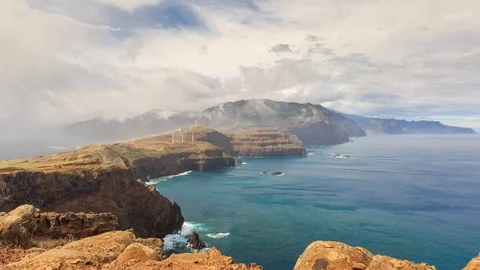 Ominous clouds timelapse Madeira Stock Footage 107523129