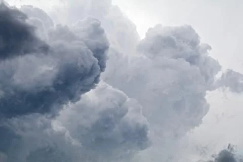 Ominous dark cloud profile Stock Photos