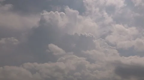 Ominous dark storm clouds on the horizon, black clouds, cumulonibus clouds Stock Footage 40011524