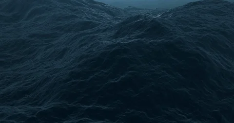 Ominous dark stormy ocean waves 1 Stock Footage