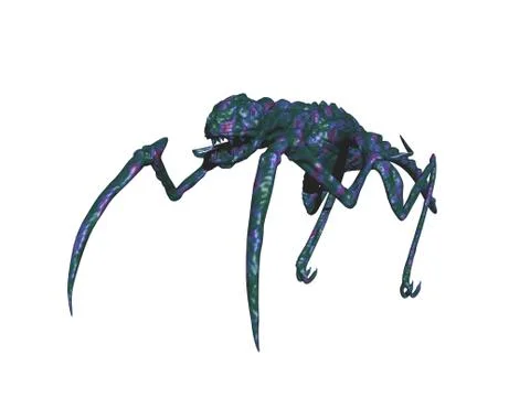 Ominous deadly horror creature Stock Illustration