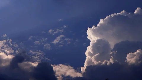 Ominous looking clouds rising up in the sky Stock Footage 93782254