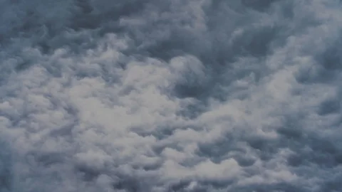 Ominous Spooky storm clouds roll through sky in a timelapse Video stock 120254882