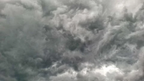 Ominous Storm Cloud Layers Dark Thunderstorm Sky Background Stock Photos
