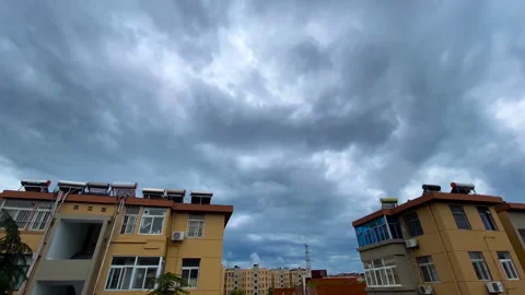 Ominous Storm Clouds before Downpour 4K Timelapse Stock Footage 320940523