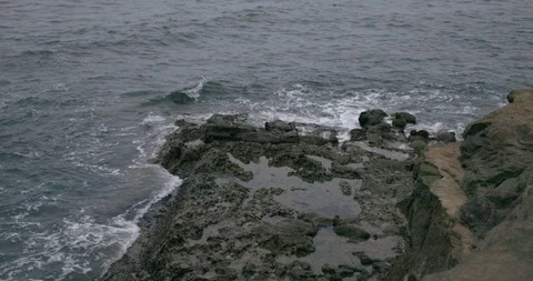 Ominous Waves Crashing Stock-Footage 90276815