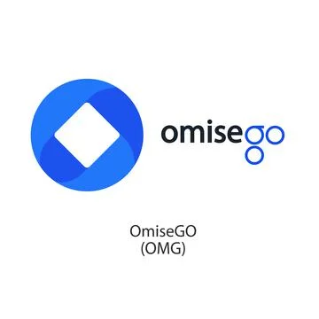 OmiseGo OMG payments cryptocoin vector logo icon Stock Illustration