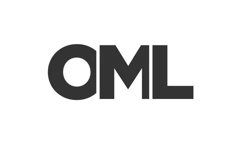 OML logo design template with strong and modern bold text. Initial based ve.. Stock Illustration