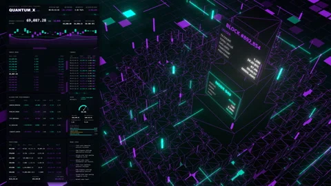 Omni Terminal: High-Frequency Flash Crash Simulation 4K Stock Footage 334136835