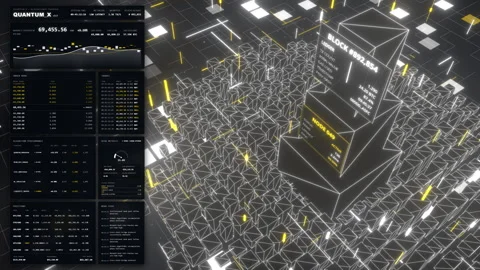 Omni Terminal: Institutional Ledger Sync and Dark Pool 4K Stock Footage 334137307