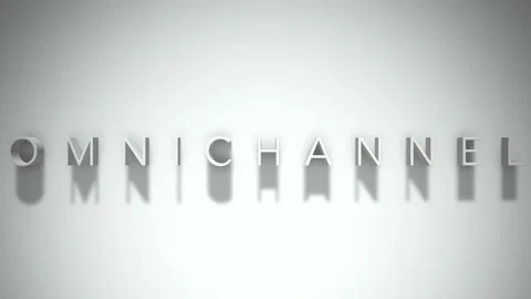 Omnichannel 3D title animation with shadows on a white background 스톡 동영상 296898223