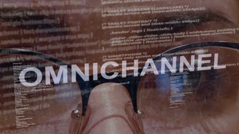 Omnichannel text on female software developer Stock Footage 107660490