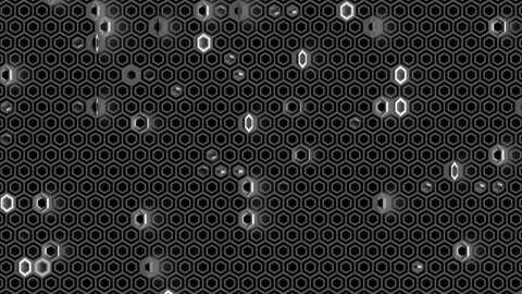 Omnidirectional rotation of hexagons of dark tones. Futuristic geometric Stock Footage 120847067