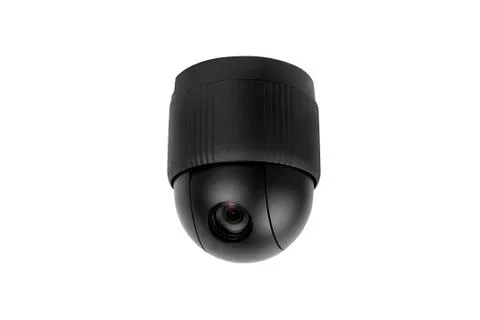 Omnipresent security camera video surveillance globe isolated Stock Photos
