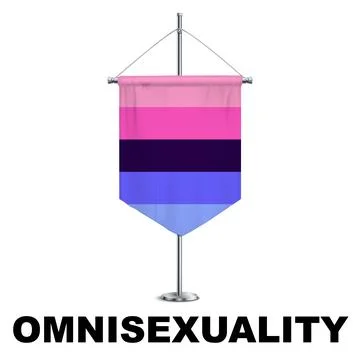 Omnisexuality Pride Medieval Vertical Flag Vector - Symbol of Gender Diversity Illustrazione stock