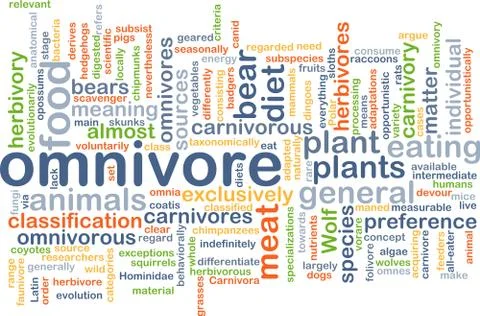 Omnivore background concept Stock Illustration