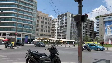 Omonoia Square Tracking Shot Stock Footage 201380788