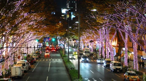 Omote-Sando Time-Lapse Shot Video stock 4885836
