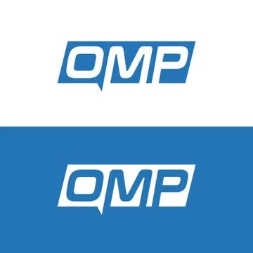 OMP letter logo design vector	 Illustrazione stock