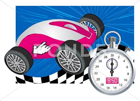 ?omputer mouse and stopwatch Stock Illustration