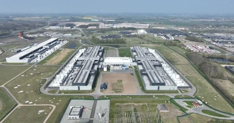 Omputing center, data center, IT infrastructure, Odense, Denmark. Stock Footage 309390803